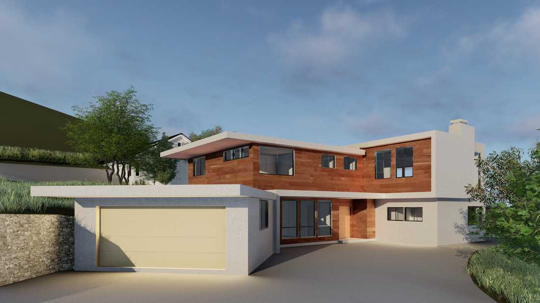 Exterior 3D model of house